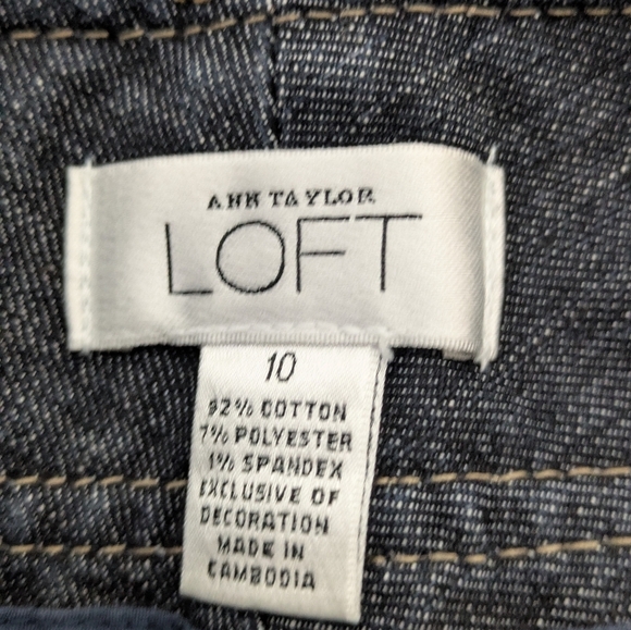 Ann Taylor Loft Jean Demin Skirt 10 - Picture 3 of 4